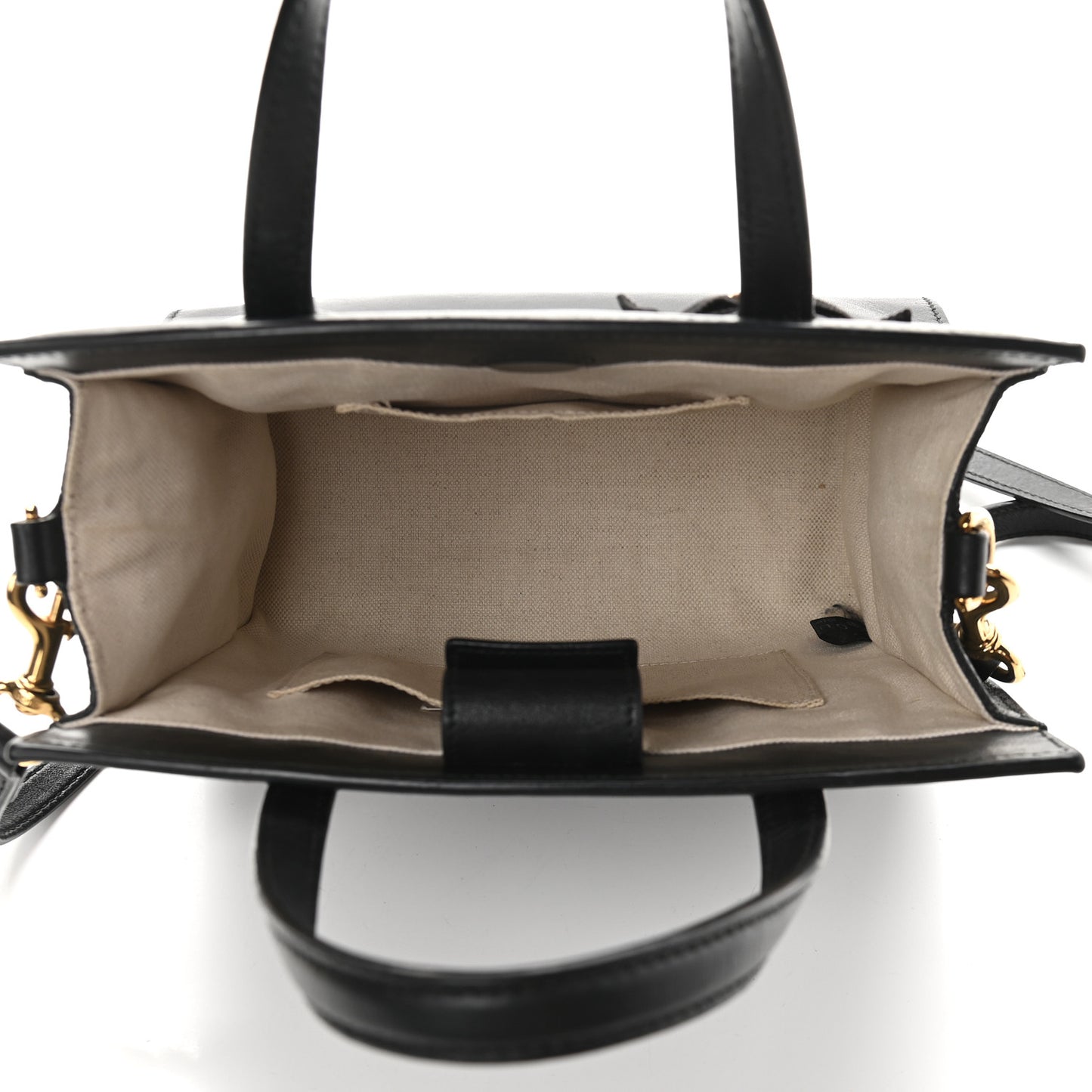 Calfskin Marmont Ribbon Top Handle Bag Black