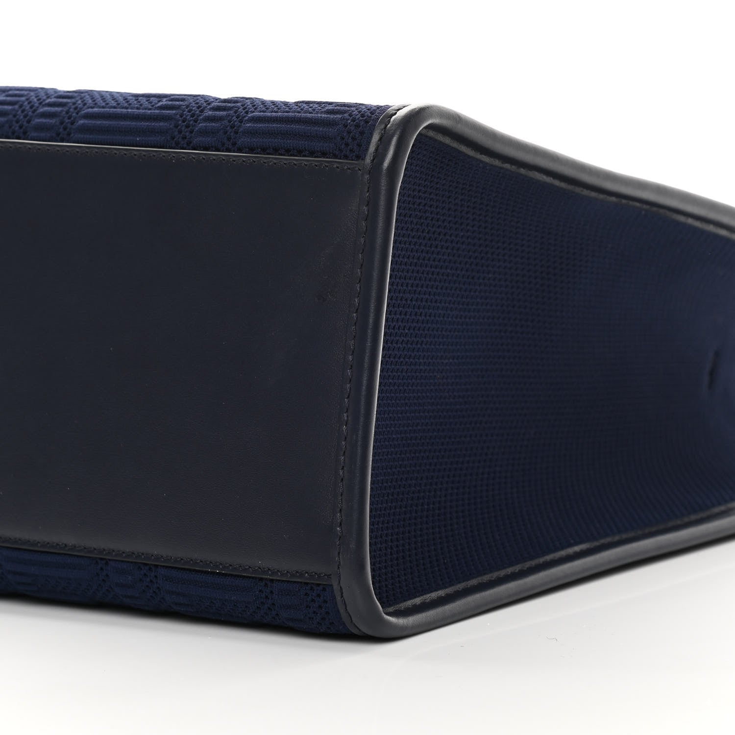 Fendi Technical Fabric Plexiglass FF Medium Fendi Sunshine Shopper Tote Marino 10 of 11