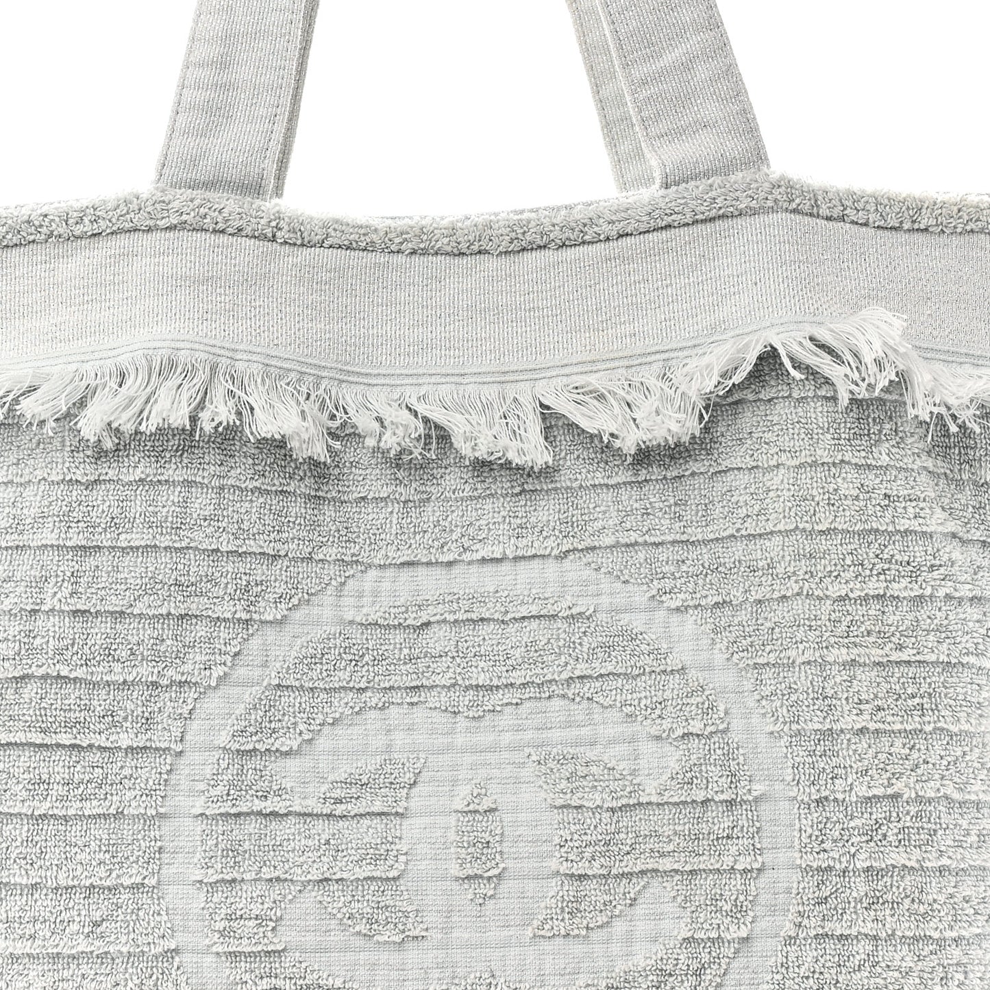 Terry Cotton CC Beach Tote Towel Set Light Grey