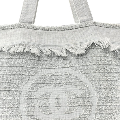 Chanel Terry Cotton CC Beach Tote Towel Set Light Grey 8 of 10