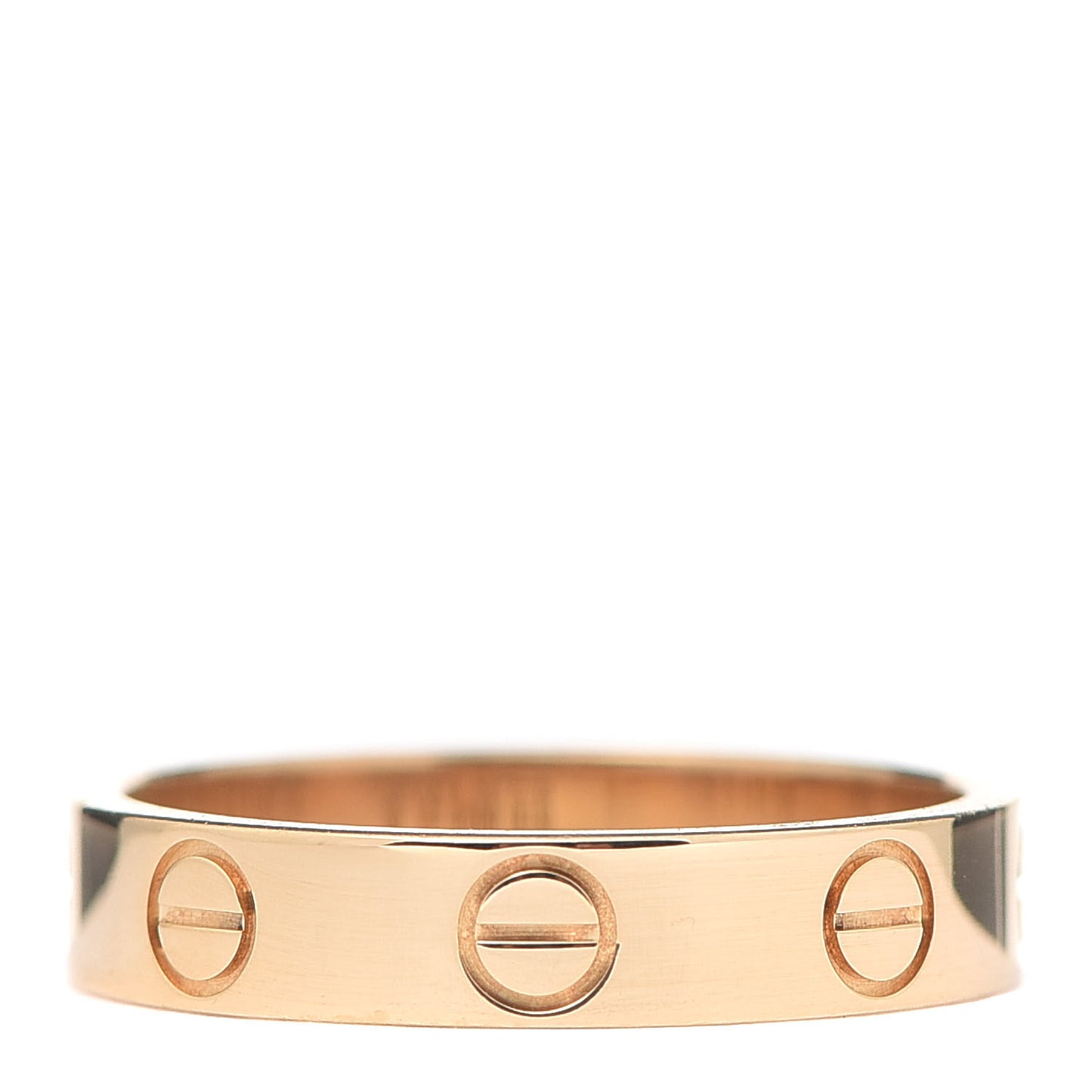 18K Yellow Gold 3.5mm LOVE Wedding Band Ring 49 4.75