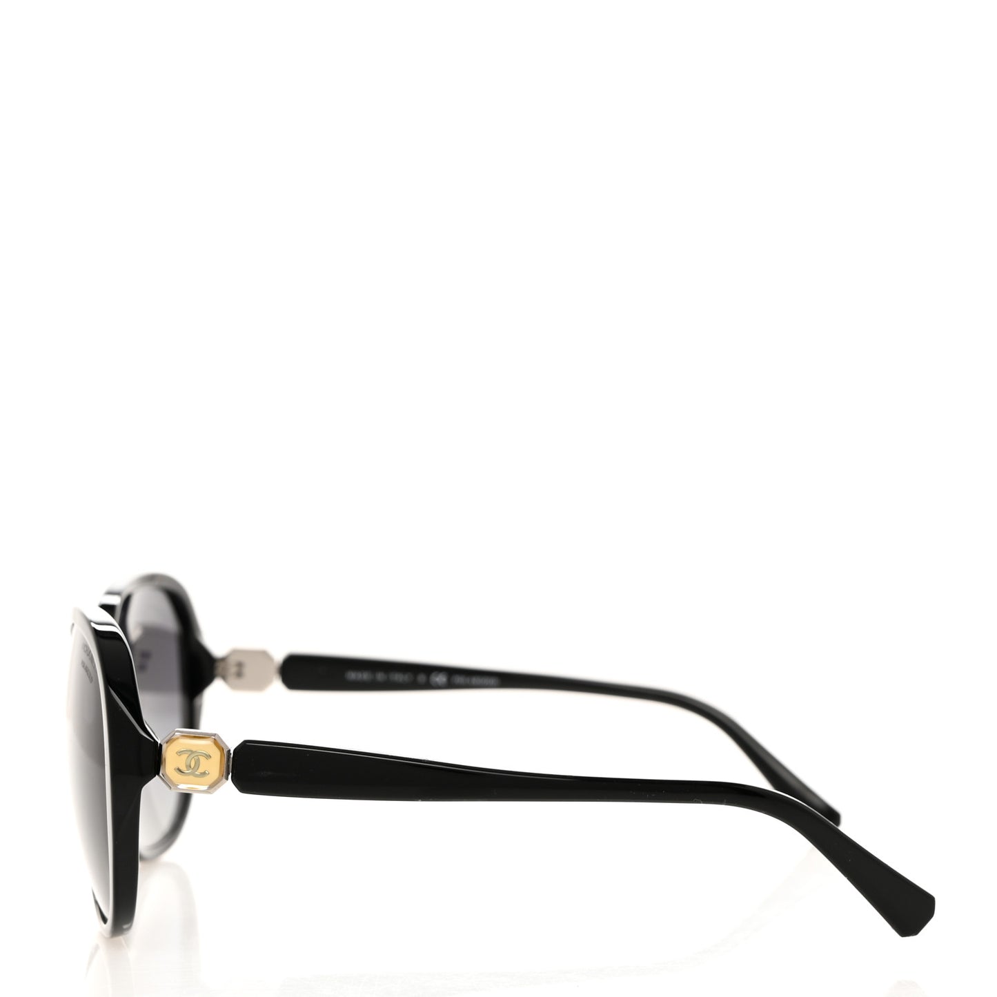 Acetate Polarized CC Round Sunglasses 5285 Black