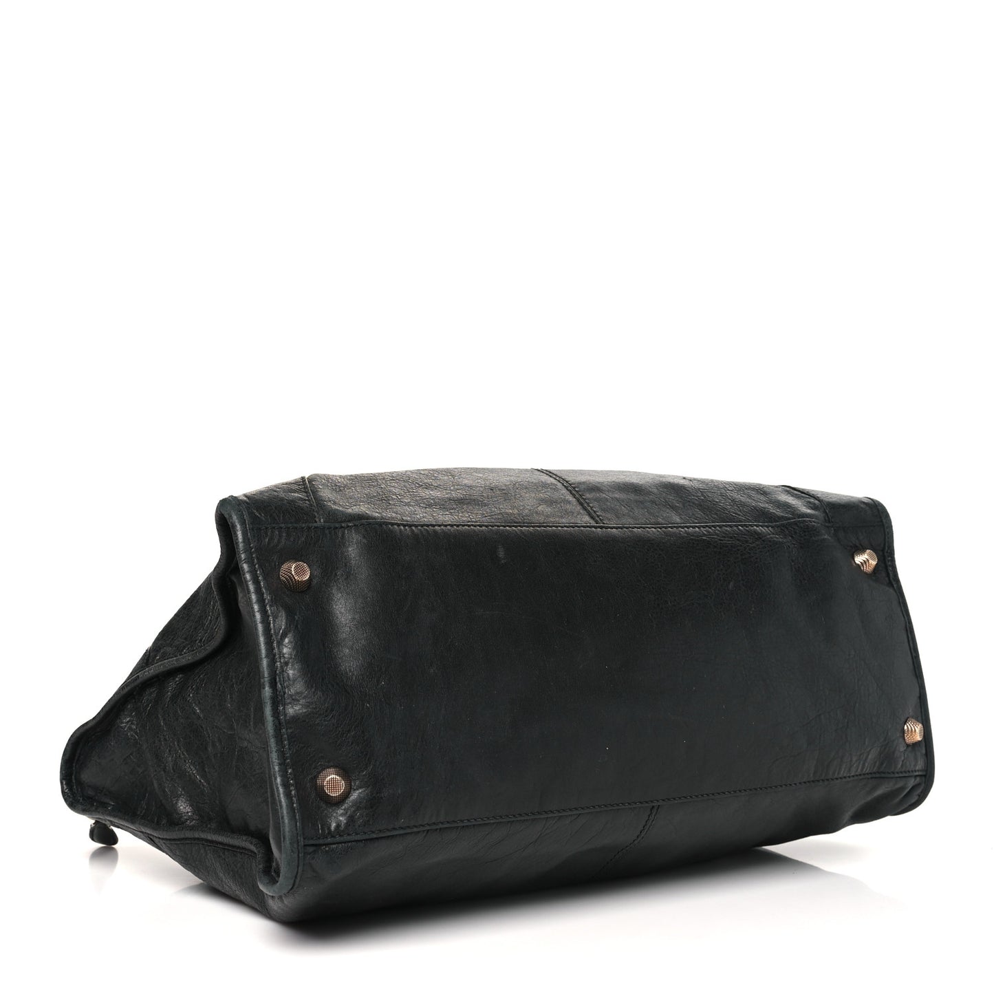 Agneau Giant 12 Rose Gold Hardware Weekender Black