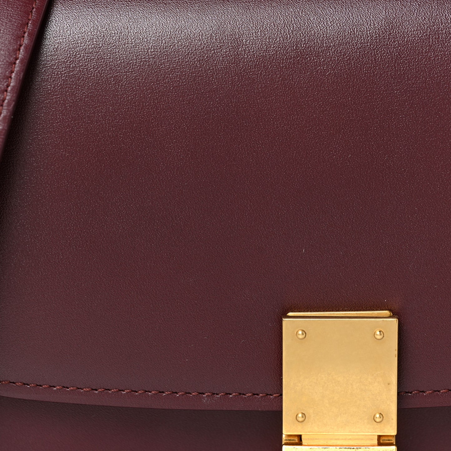Box Calfskin Small Classic Box Flap Bag Burgundy