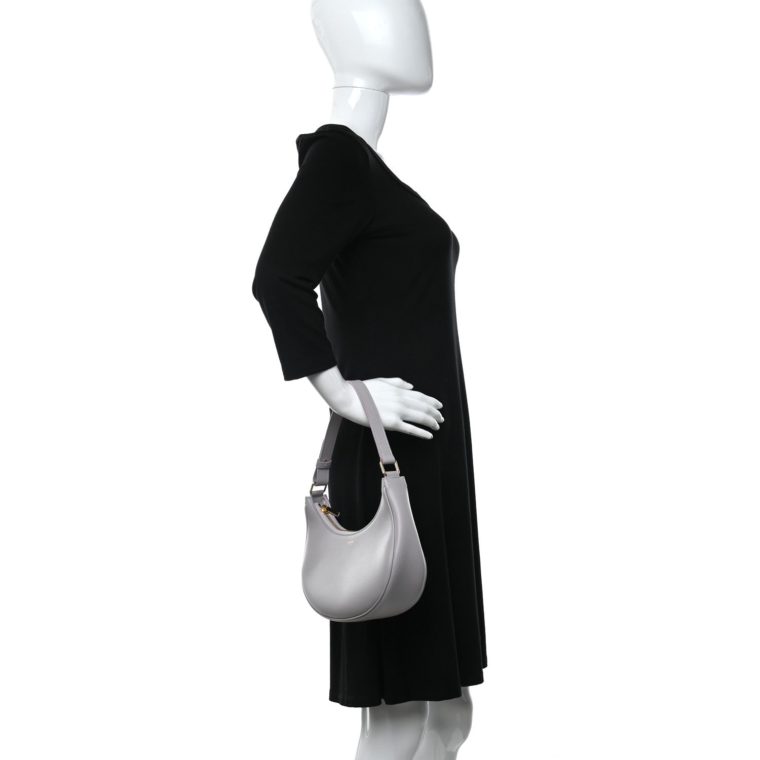 Celine Smooth Calfskin Ava Shoulder Bag Lavender Grey 2 of 10