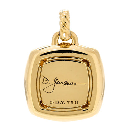 David Yurman 18K Yellow Gold Diamond Citrine 17mm Albion Pendant 3 of 5