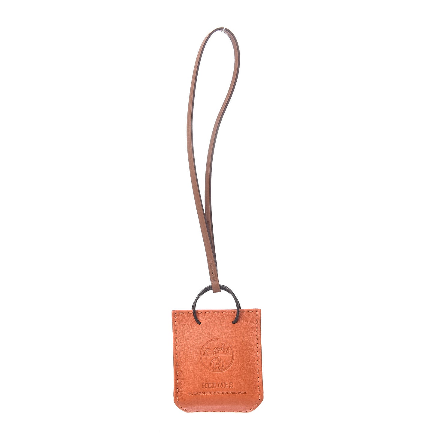 Milo Lambskin Swift Shopping Bag Charm Feu Gold