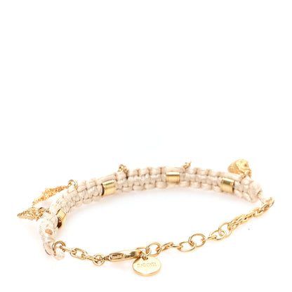 Christian Dior Cord Cabinet Charm Bracelet Ecru Gold 3 of 5