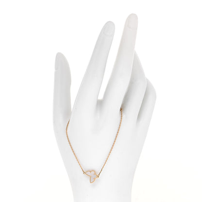 Van Cleef & Arpels 18K Yellow Gold Mother of Pearl Sweet Alhambra Butterfly Bracelet 2 of 6
