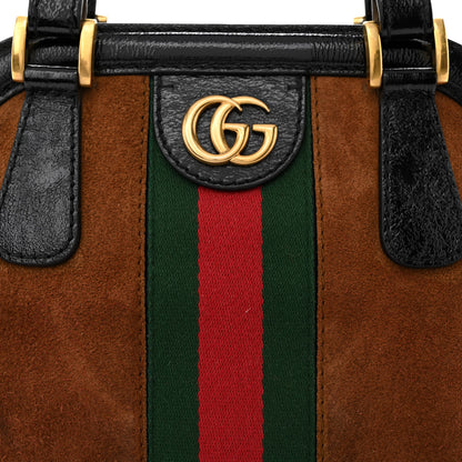 Gucci Suede Ophidia Medium Re(Belle) Top Handle Bag Nocciola Black 9 of 14