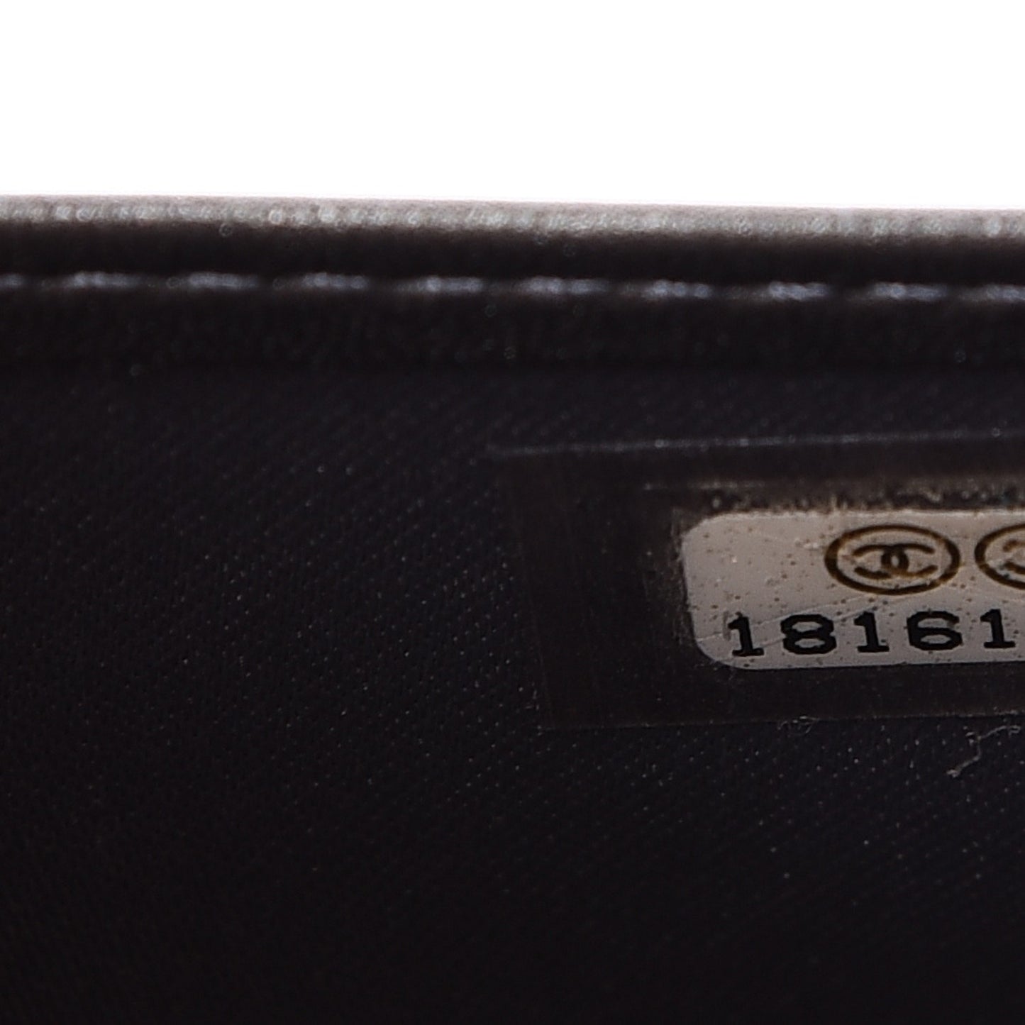 Iridescent Calfskin Quilted Tartan Button Yen Wallet Grey