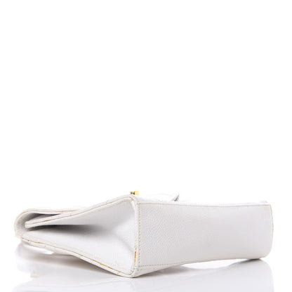 Chanel Caviar Quilted Single Flap Shoulder Bag White 4 of 16