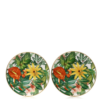Hermes Porcelain Passifolia Dessert Plate N°2 Set of 2 1 of 6