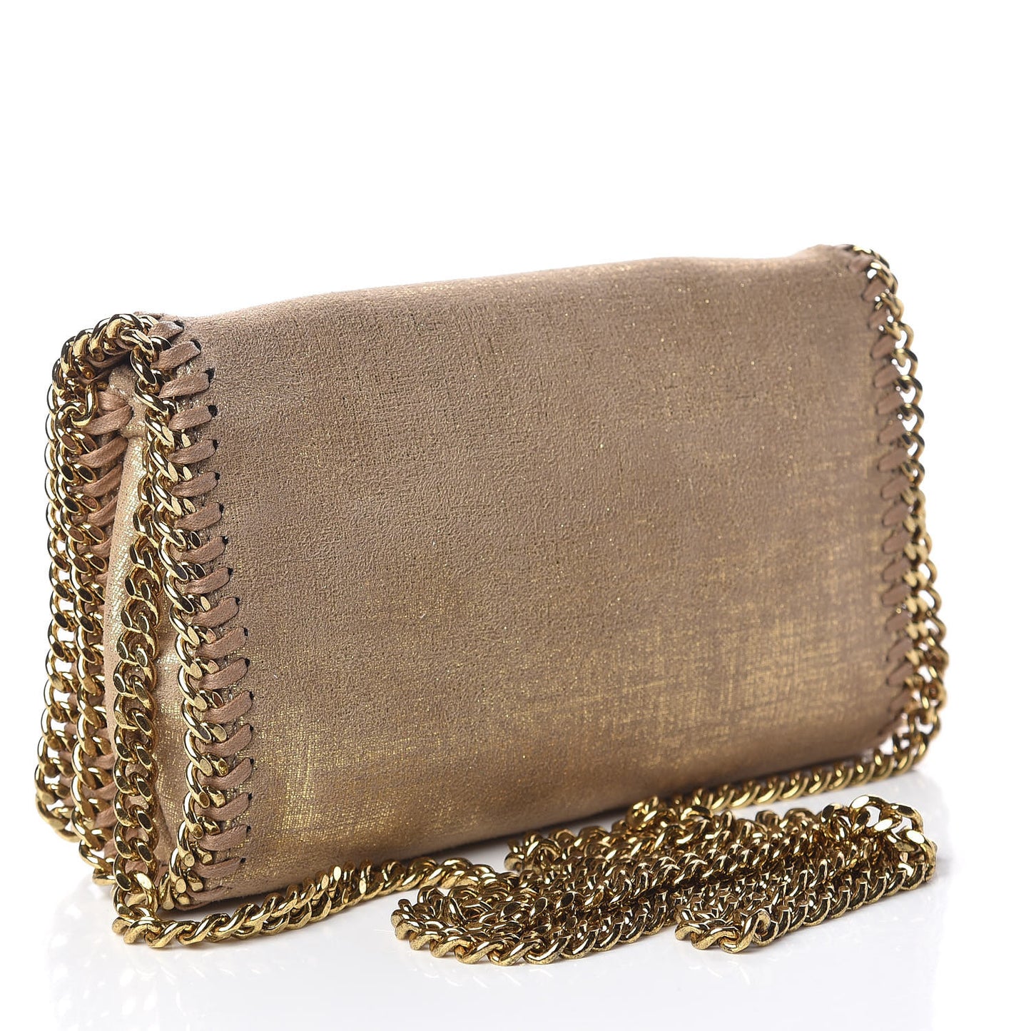 Shaggy Deer Falabella Crossbody Bag Gold