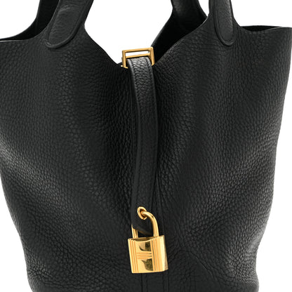 Hermes Taurillon Clemence Picotin Lock 18 PM Black 8 of 10