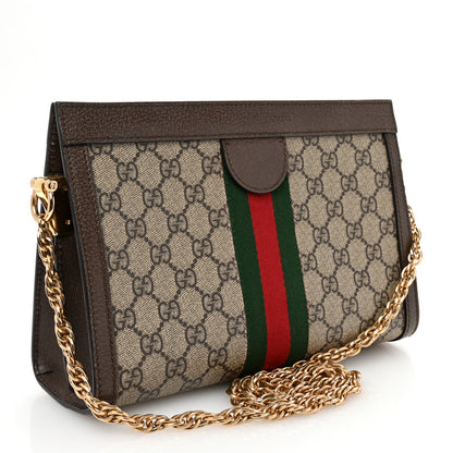 Gucci GG Supreme Monogram Web Small Ophidia Chain Shoulder Bag Brown 3 of 10