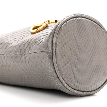 Gucci Snakeskin Mini Zumi Bucket Bag Dusty Grey 9 of 10