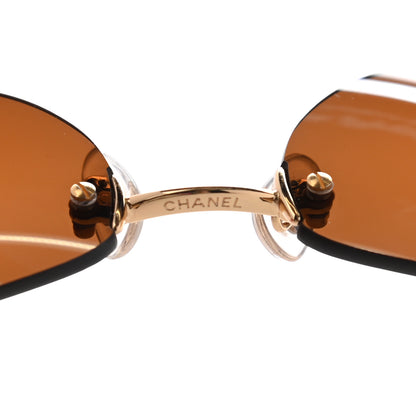 Chanel CC Oval Sunglasses 4013 Gold 8 of 9