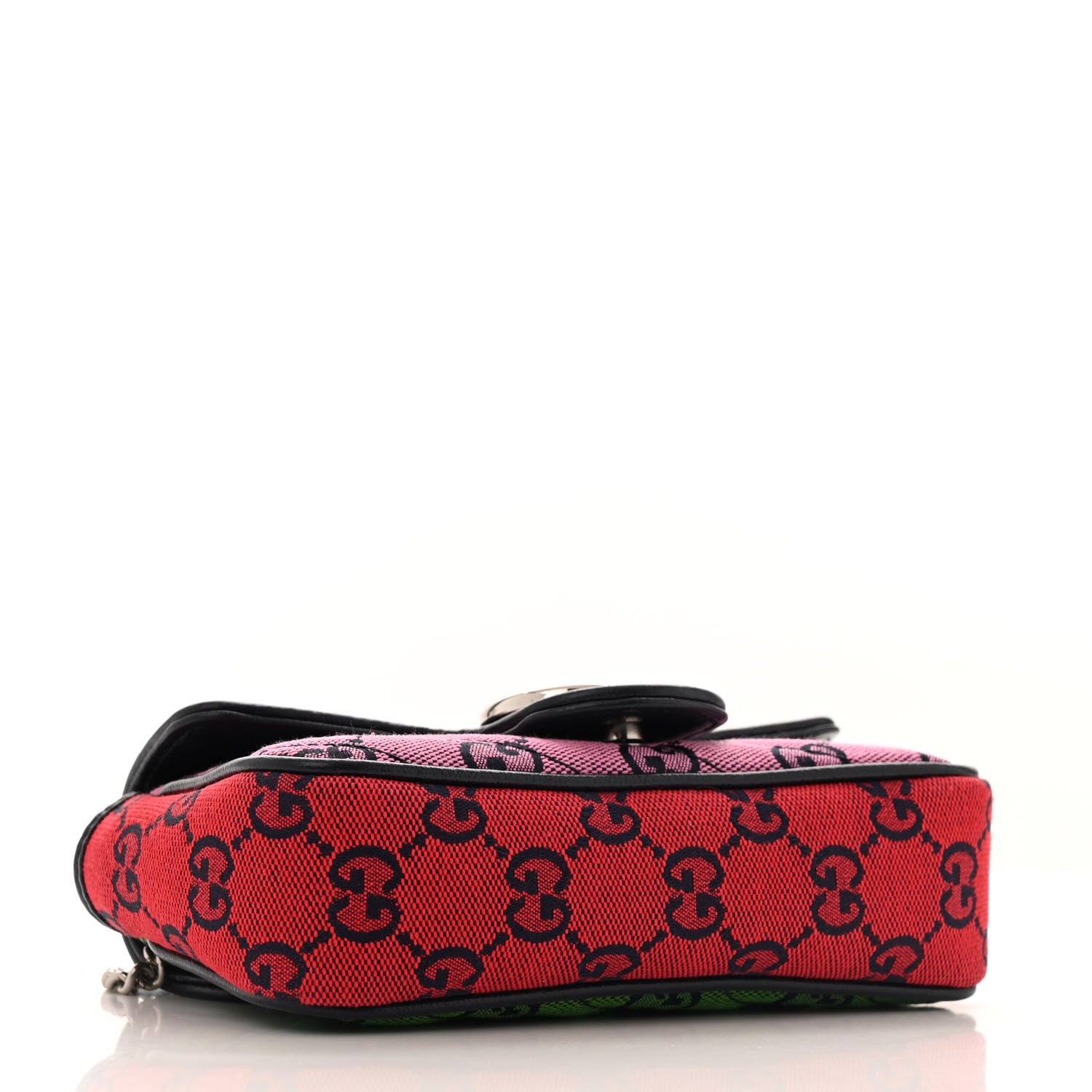 Gucci Monogram Multicolor Matelasse Diagonal Super Mini GG Marmont Shoulder Bag Light Blue Pink Blue Green Red 4 of 11