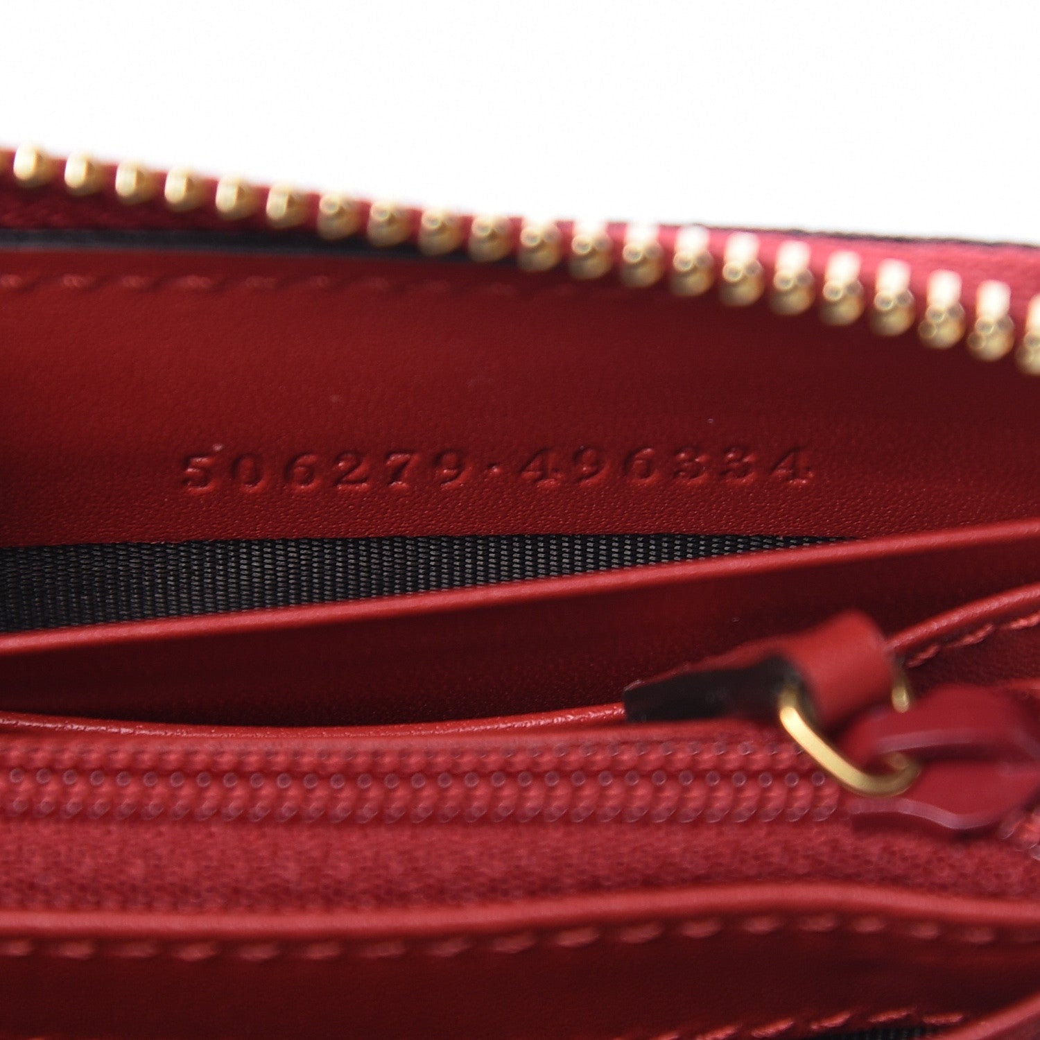Gucci GG Supreme Monogram Bosco Patch Zip Around Wallet Beige Malva Hibiscus Red 6 of 7