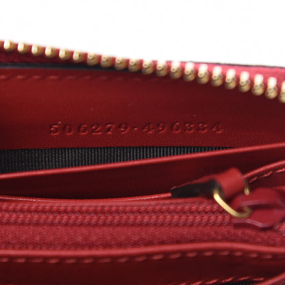 Gucci GG Supreme Monogram Bosco Patch Zip Around Wallet Beige Malva Hibiscus Red 6 of 7