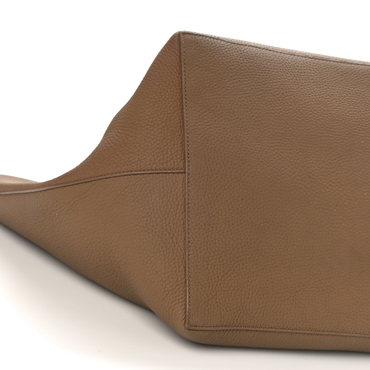 THE ROW Grained Calfskin Park Tote Three Dark Taupe