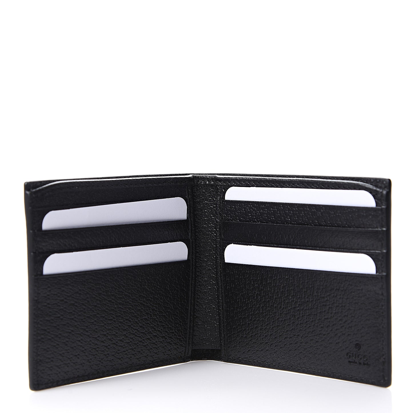 Calfskin Boar Effect GG Marmont Bi-Fold Wallet Black