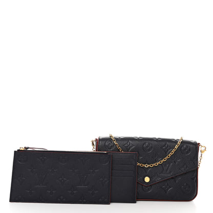 Louis Vuitton Empreinte Pochette Felicie Chain Wallet Marine Rouge 3 of 10