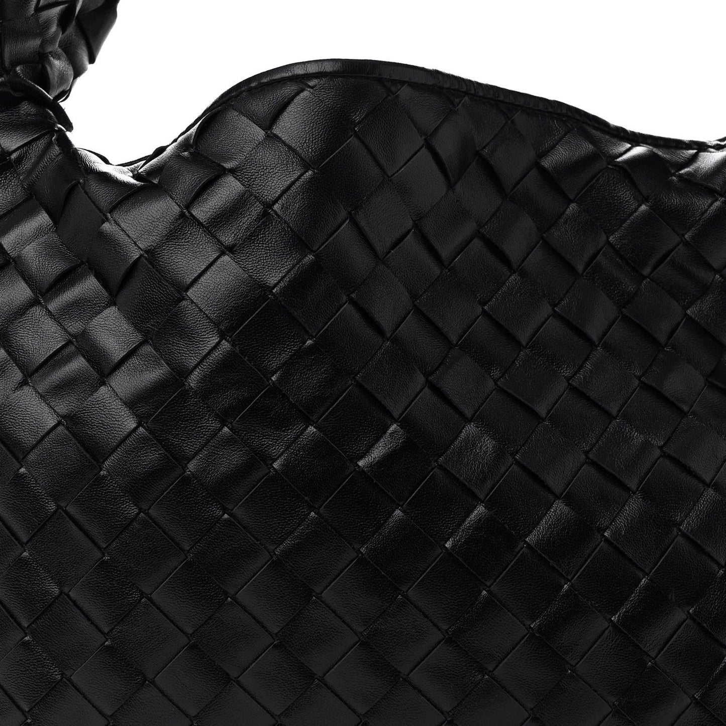 Calfskin Intrecciato Small Hop Black