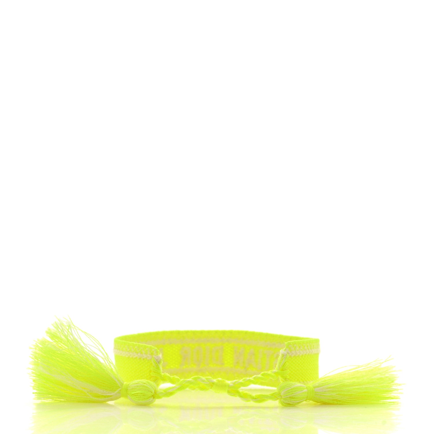 Christian Dior Woven Cotton Saint Tropez Friendship Bracelet Yellow 3 of 5