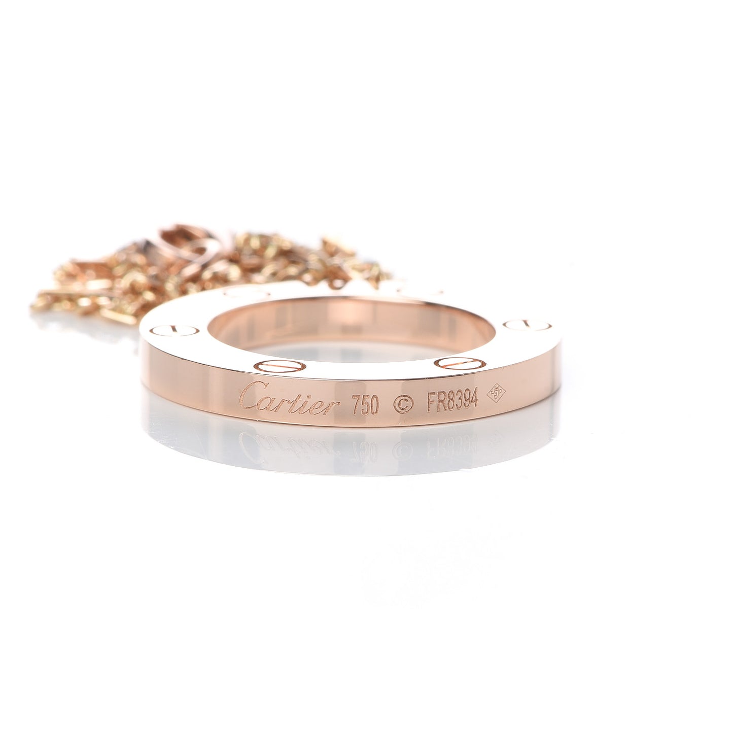 18K Pink Gold LOVE Pendant Necklace