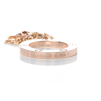 Cartier 18K Pink Gold LOVE Pendant Necklace 6 of 6