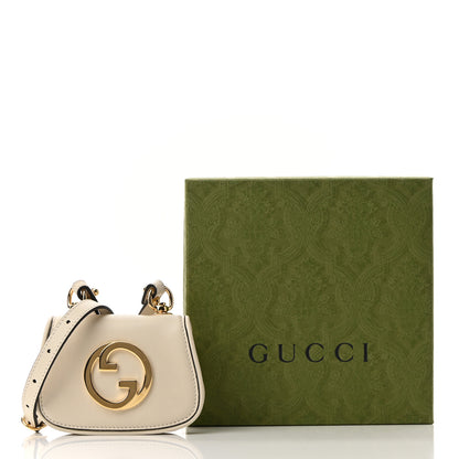 Gucci Roxy Calfskin Blondie Card Case Wallet with Strap Mystic White 11 of 11