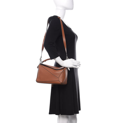 Loewe Calfskin Small Puzzle Bag Tan 2 of 11