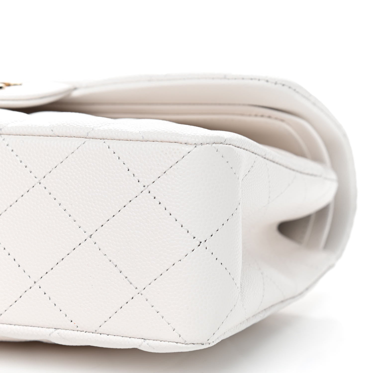 Chanel Caviar Quilted Small Double Flap White 7 of 9