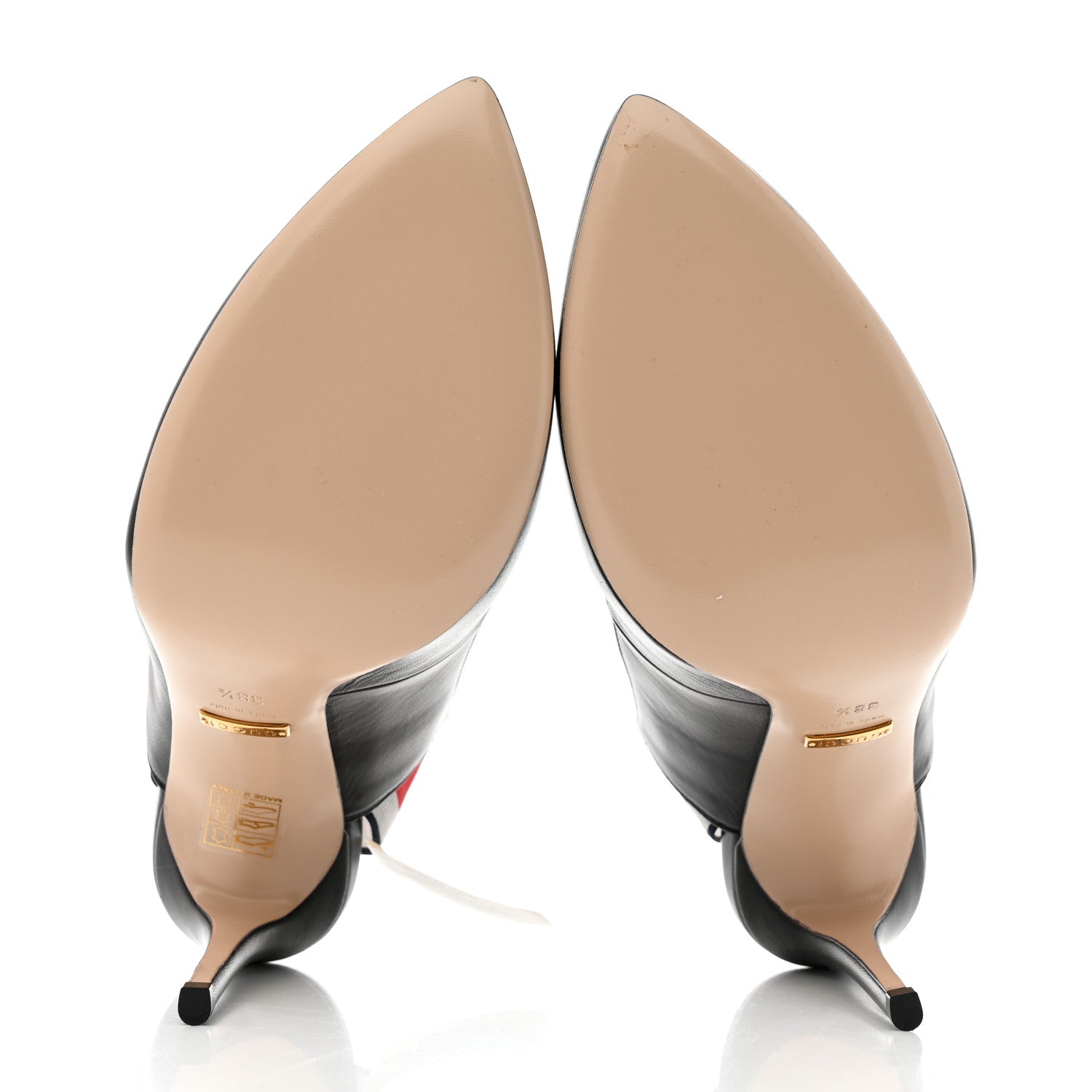 Gucci Malaga Kid Web Sylvie High Heel Slingback Pumps 38.5 Black 5 of 9