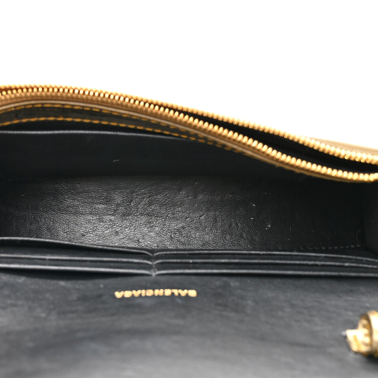 Balenciaga Metallic Calfskin Crocodile Embossed Hourglass Chain Bag Gold 5 of 12