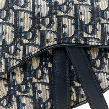 Christian Dior Oblique Mini Saddle Bag Blue 8 of 10