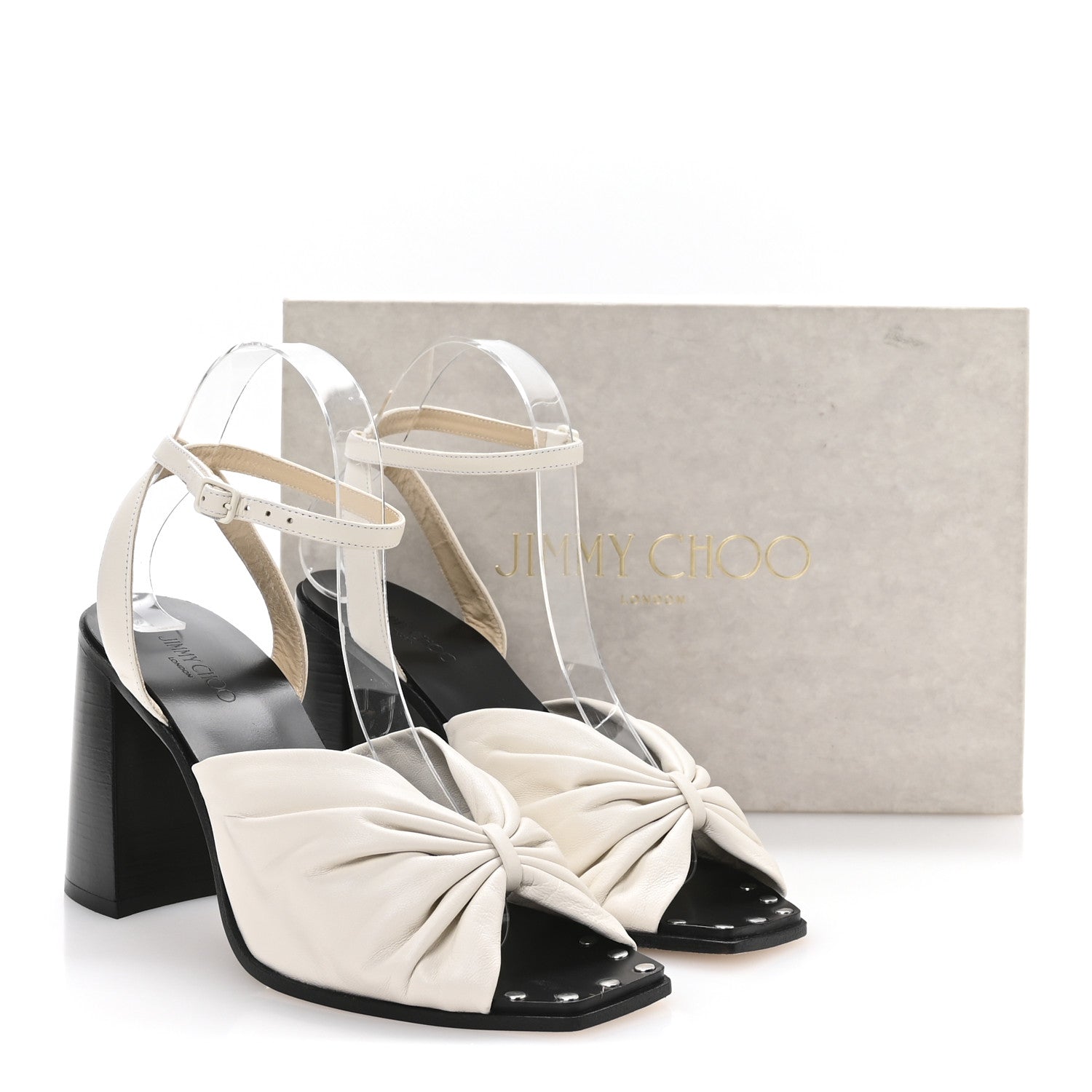 Jimmy Choo Calfskin Jasie 85 Sandals 39 Latte 8 of 9
