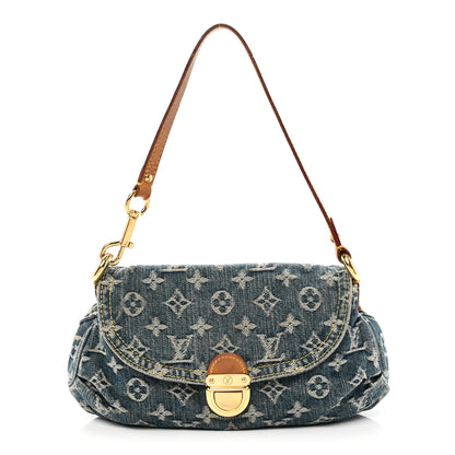 Louis Vuitton Monogram Denim Mini Pleaty Blue 1 of 10