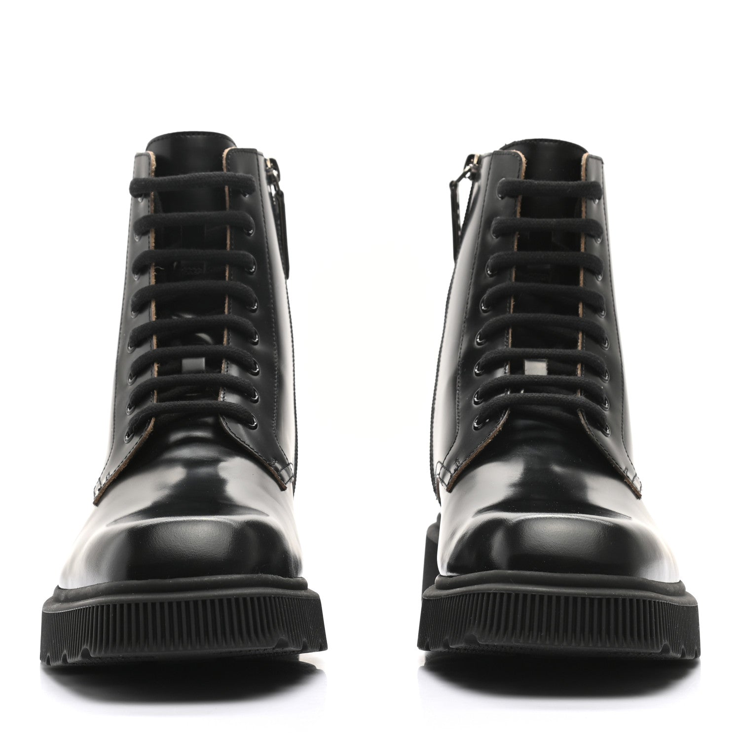 Gucci Calfskin Mens Double G Lace Up Boots 7 Black 2 of 9