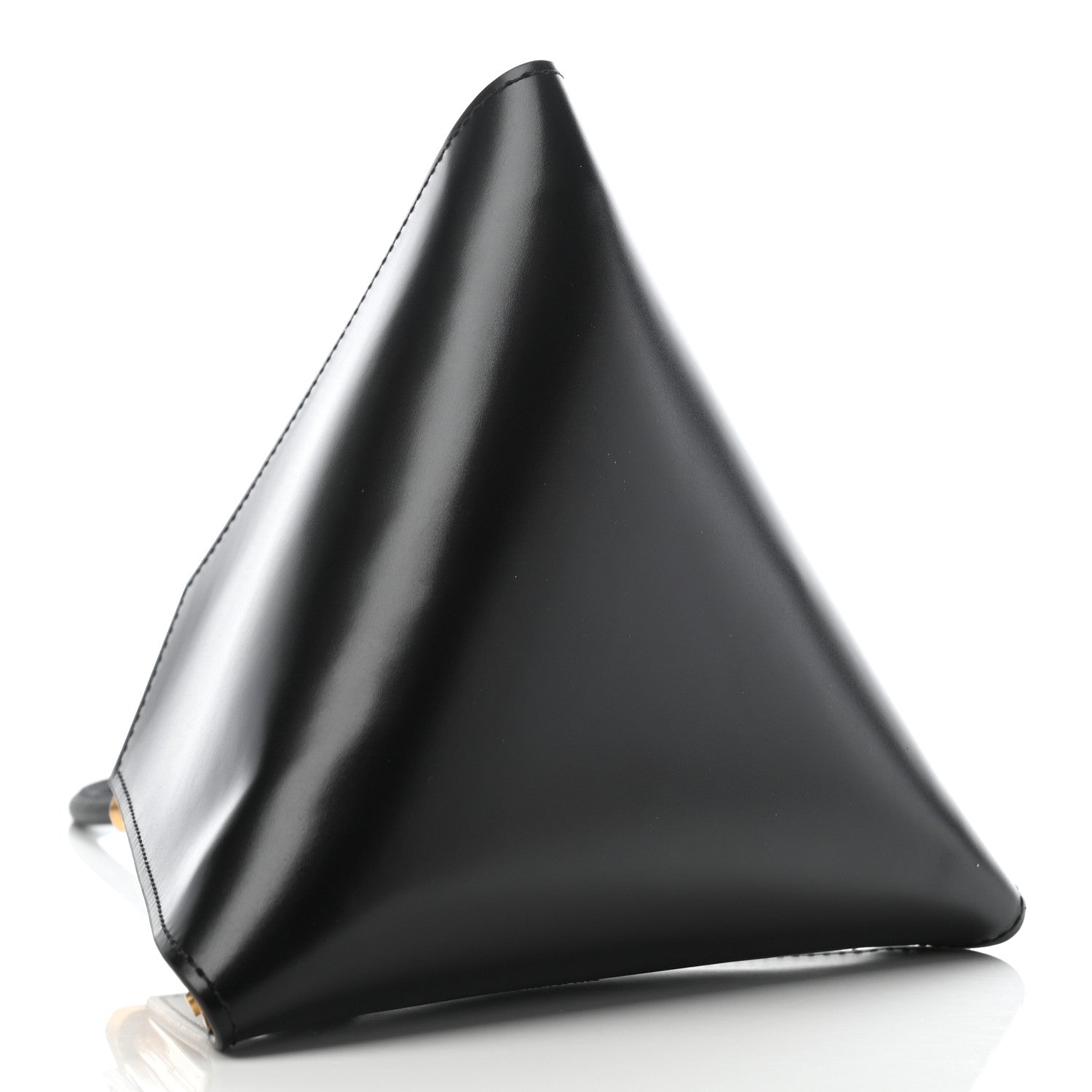 Bottega Veneta Calfskin Pyramid Bag Black 4 of 6