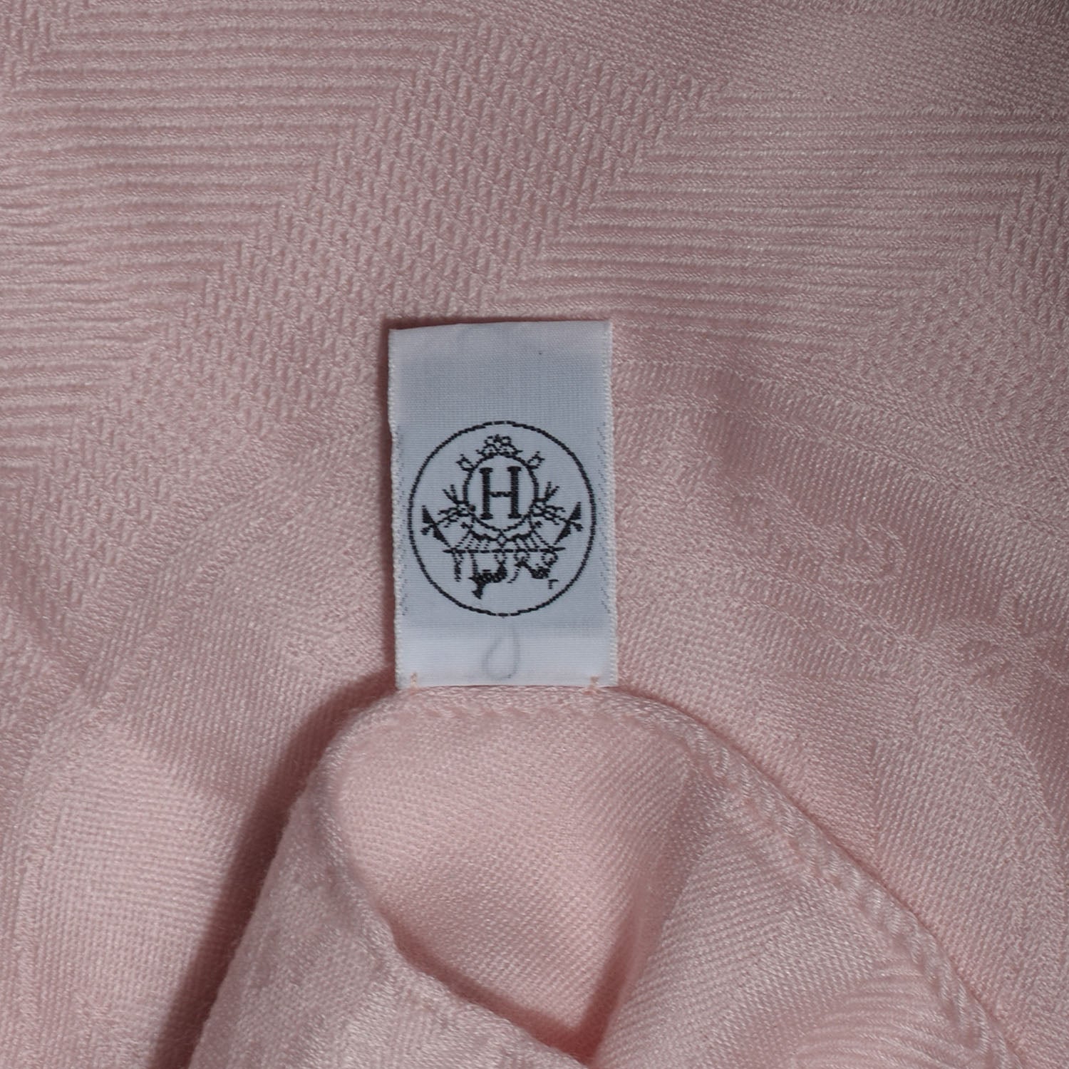 Hermes Cashmere Silk Jacquard New Libris Scarf Rose Nacre 5 of 6