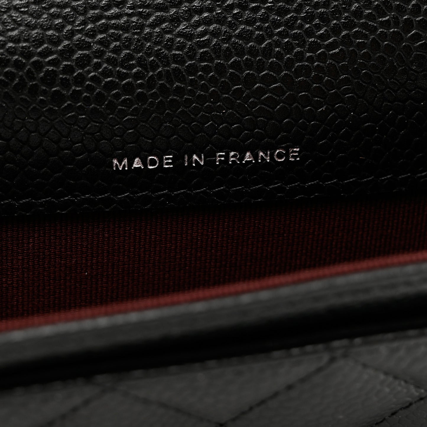 Caviar Quilted Flap Card Holder Wallet Black