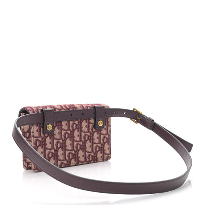 Christian Dior Oblique Saddle Belt Bag Bordeaux 3 of 9