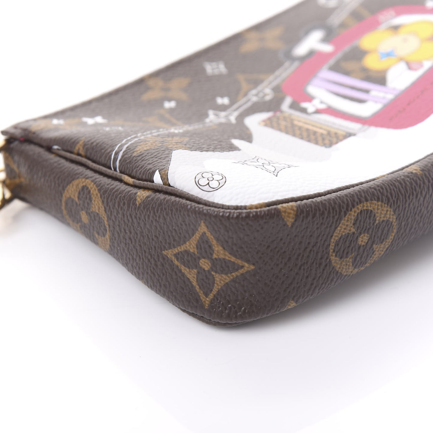 Monogram 2019 Christmas Animation Mini Courchevel Pochette Accessories Fuchsia