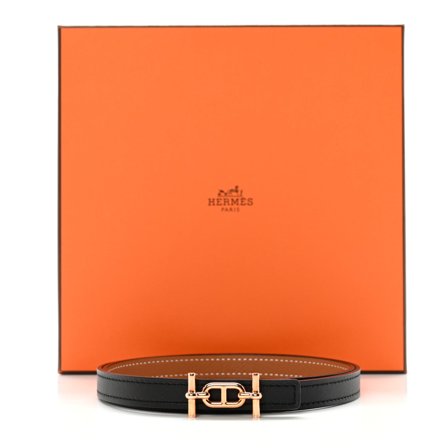 Hermes Swift Epsom 13mm Ancre Belt 75 30 Black Gold 6 of 6
