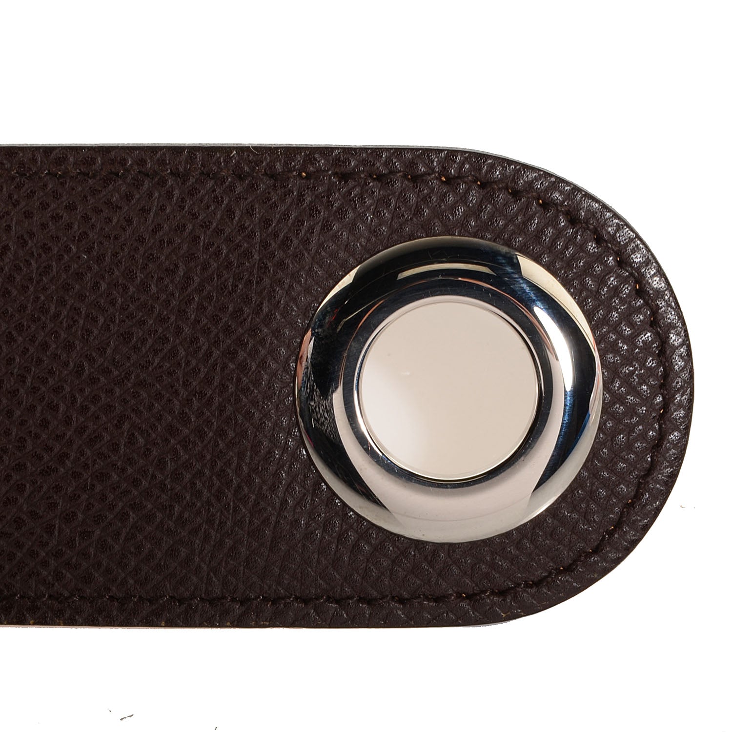Hermes Epsom Monogram Kimono Belt w Bolduc Twilly Medium Chocolate 4 of 7