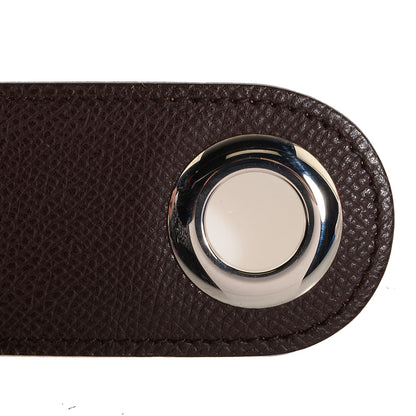 Hermes Epsom Monogram Kimono Belt w Bolduc Twilly Medium Chocolate 4 of 7