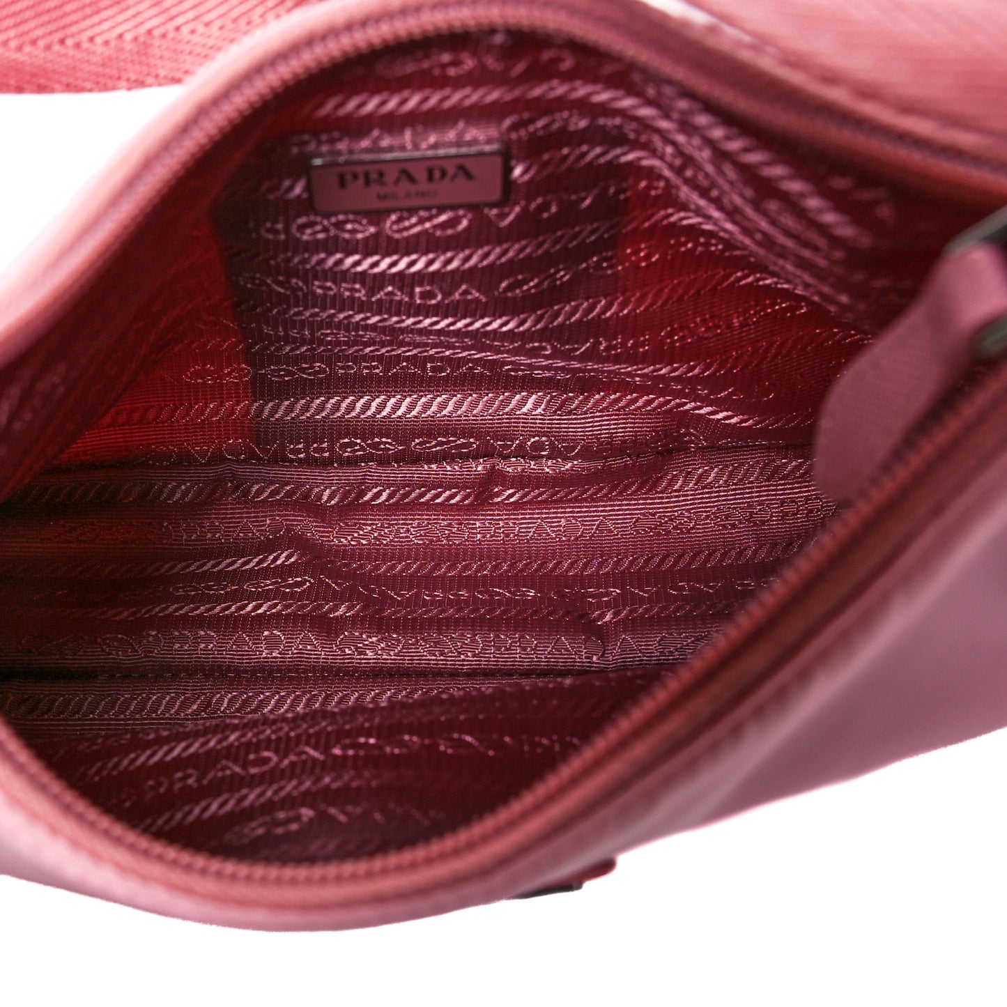 Tessuto Nylon Saffiano Mini Re-Edition 2000 Bag Rosa